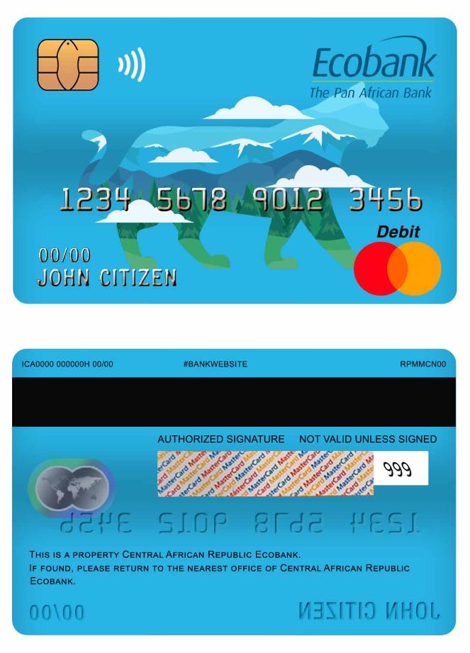 Central African Republic Ecobank master debit card